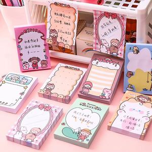 Bloc de Notas Personalizado de 80 Páginas con Diseño de Chica de Dibujos Animados, Autoadhesivo, Papelería para Estudiantes con Lista de Tareas y Funciones de Mensaje - Product Image 6