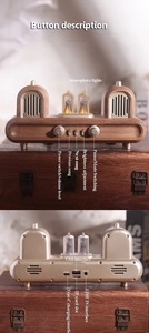 Altavoz Inalámbrico Vofull, Radio Vintage con Reloj FM, Audio USB, Radio de Mesa Antigua con Lámpara de Tubo - Product Image 6