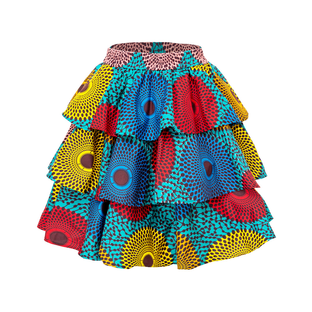 【最終値下げ】African print design skirt maxi-skirt-kara-african-print-
