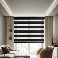 Persianas Verticales Motorizadas Inteligentes, Automáticas, Impermeables, con Diseño de Zebra, Filtro de Luz y Privacidad para Ventanas