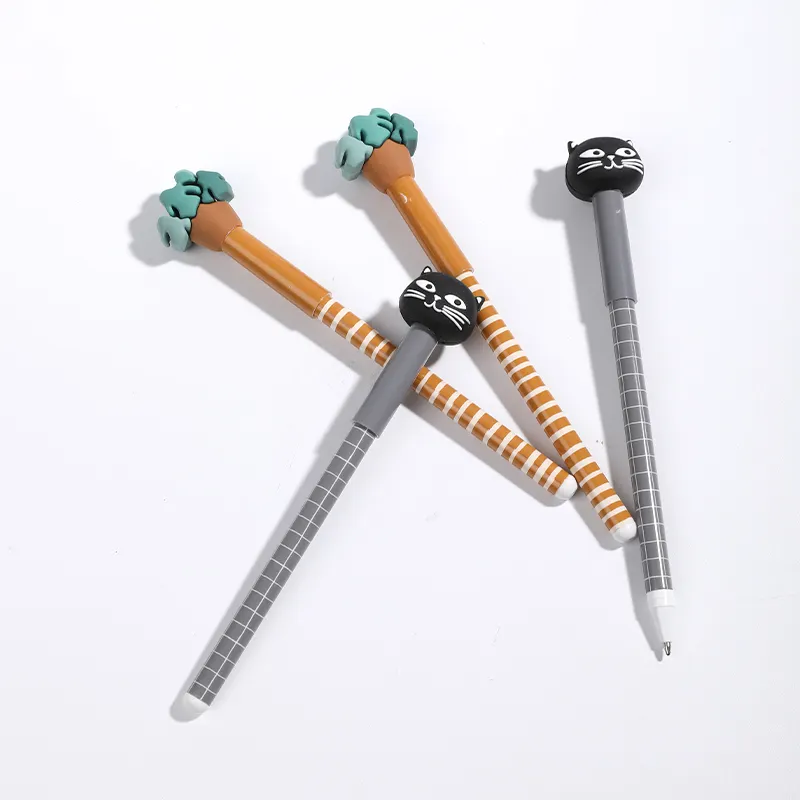 الجملة الإبداعية Kawaii مجموعة من 4 قطعة Off العمل البلاستيك أقلام محاصر مجموعات مخصص شعار للأطفال