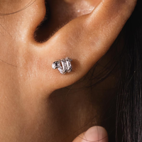 Boucles d'oreilles clous serpent torsadées en argent sterling 925 plaqué or 18 carats, délicates, vente en gros