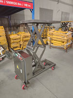 Chariot à ciseaux électrique ou table élévatrice jusqu'à 3 m de hauteur de levage et 1000 kg de capacité