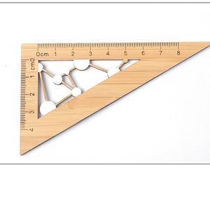 Règle triangulaire en bois de haute qualité gravée sur mesure pour la menuiserie, logo personnalisé imprimé, règles écologiques - Product Image 5