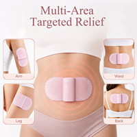 OSTO Smart Wireless TENS EMS con Calor, 10 Modos, 30 Intensidades, Alivio del Dolor Menstrual Abdominal, Parche Rosa Recargable Inalámbrico