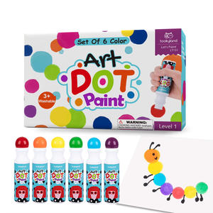Rts Wasbaar Dot Painting Kinderen Kunst Tekening Verf Set Knutsel Speelgoed Voor Kind 6 Kleuren Marker - Product Image 1