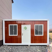 Casa Contenedor Prefabricada de Lujo de 20 Pies, Casa Móvil de Acero con Paneles Sándwich, Mini Casa con Dormitorio, Desmontable