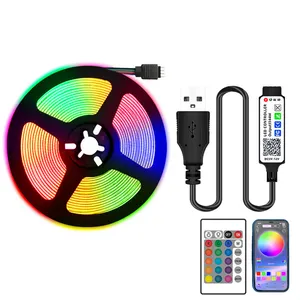 USB LED רצועת DC 5V 50CM 1M 2M 3M 5M גמיש Led Usb מנורה RGB 5050 APP בקרת עבור עיצוב הבית טלוויזיה רקע אורות