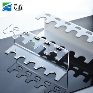 Support mural pour pipettes, support en verre transparent à 5 pièces pour utilisation en laboratoire - Product Image 1