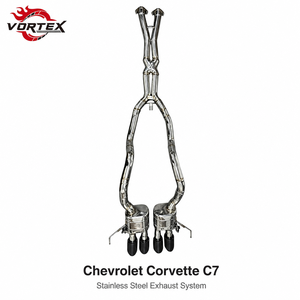 ท่อไอเสียสแตนเลส Vortex Catback สำหรับ Corvette C7 Stingray 6.2L V8 LT1 ปี 2014-2019 แบบ X-Pipe ปลายท่อสี่ทาง เชื่อมด้วยเทคนิค TIG - Product Image 1