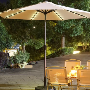 Parasol solaire à LED pour patio, jardin, camping, extérieur, indice de protection IP65 pour application paysagère - Product Image 2