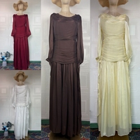 Robe longue élégante à taille cintrée et manches longues pour femme, modèle J254 – Vêtements féminins tendance