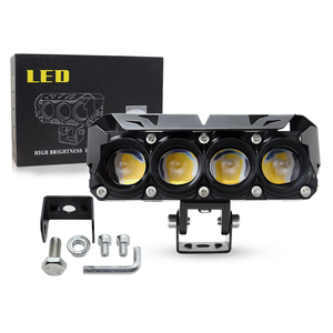 Phare de moto à 4 lentilles, étanche, antibrouillard, ampoule H4, 6000K, blanc, 40W, 6000 Lumens, LED à montage universel - Product Image 6