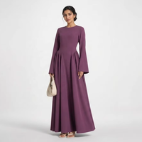 Abaya de luxe en gros de Dubaï pour femmes musulmanes, robe longue à manches longues et jupe ample, style Moyen-Orient, Kaftan islamique Turquie Maroc