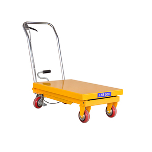 Truk <span class=keywords><strong>Platform</strong></span> Angkat Gunting Hidrolik Listrik Portabel 500kg, Jarak Bebas Tanah 0.3m, Penggunaan Pertanian, Penanganan Dorong Sederhana - Product Image 3