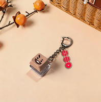 Wholesale BT21 Keycap Keychain Jin JK V RM J-hope Jimin Suga Acrylic Lighting Keyboard Keychain Kawaii Btis Keycap Keychain