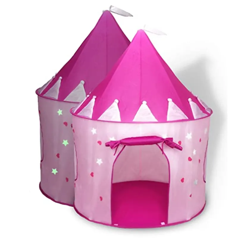 Indoor Kinderen Spelen Sat Perzik Hart Speelgoed Kids Pop Up Yurt Tent
