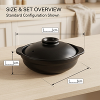 Casseroles en céramique – Qualité professionnelle, résistantes aux hautes températures, design moderne et minimaliste pour cuisinières à gaz et flammes nues, peu profondes