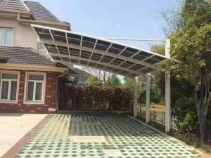 Auvent de <span class=keywords><strong>terrasse</strong></span>, balcon ou garage sur mesure en aluminium étanche pour extérieur, grand abri pour voiture - Product Image 5