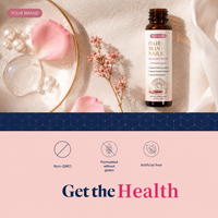 Complément de collagène marin liquide premium avec vitamine C, boisson beauté quotidienne pour favoriser des cheveux plus épais, une peau plus lisse et des ongles plus durs