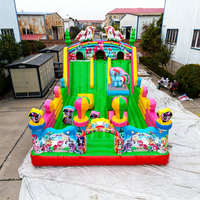 Château gonflable personnalisable à thème licorne et poney, avec toboggan, en PVC écologique – Meilleur prix