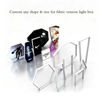 Cadre de boîte lumineuse en aluminium anodisé haute résistance, extrudé, sur mesure OEM pour publicités commerciales intérieures d'entreprises