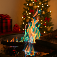 Pyroshine Fire Magic Fire Packets Flammes de couleurs vives pour les feux de joie du réveillon de Noël et les fêtes de famille