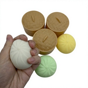 Jouet anti-stress en forme de boulette à presser, jouets en forme de dumplings avec cuiseur vapeur, vente chaude - Product Image 6