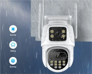 New HD icsee App đầy đủ màu sắc 4MP + 4MP trong nhà/ngoài trời mạng không dây Wifi ip camera an ninh Ống kính kép tầm nhìn ban đêm máy ảnh - Product Image 3