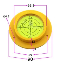Niveau à bulle circulaire universel 90 mm avec autocollant pour carrelage mural et nivellement d'armoires OEM