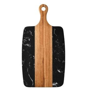 Professional Marble Spliced Acacia Wood Chopping <b>Block</b> Handle Rectangle <b>Shape</b> in Stock - Product Image 4
