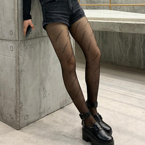 <span class=keywords><strong>Bas</strong></span> de contention sexy pour <span class=keywords><strong>femmes</strong></span> Velsatis avec impression de lettres, matière éco-responsable <span class=keywords><strong>en</strong></span> élasthanne/<span class=keywords><strong>nylon</strong></span>, logo de marque personnalisé, service OEM - Product Image 2