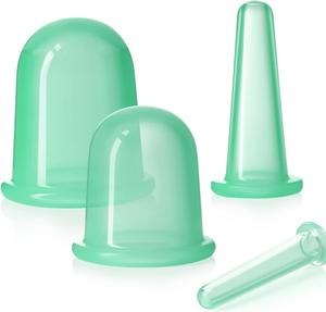 Handliches Anti-Cellulite-Vakuum-Schröpfen-Therapie-Set Silikon-Gesichts <span class=keywords><strong>massage</strong></span> gerät für das Gesichtskörper-Beinhals <span class=keywords><strong>massage</strong></span> werkzeug - Product Image 2