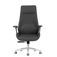 Chaise de bureau de direction en cuir pivotante contemporaine, réglable en hauteur, personnalisable pour usage commercial, vente en gros
