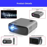 Nouveau projecteur intelligent Android 1080P 1000 ANSI avec autofocus et entrée d'écran automatique pour réunions de bureau, vente en gros transfrontalière et usage domestique (CRT)