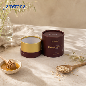 Custom Logo Airtight Food Paper Tube for Honey <b>Jar</b> Spices Premium Round Cardboard Tube Packaging Cylinder Container - Product Image 2