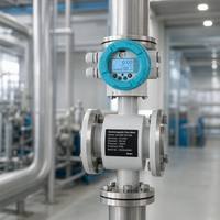 Alat Ukur Aliran Elektromagnetik CXLD DN150 PN16, Pelapis Karet Elektroda 316L RS485 Modbus Sensor Aliran Cairan