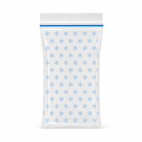 Sacs mini-zippés en LDPE transparents imprimés flocons de neige, refermables, pour étiquettes suspendues d'ornements de Noël, cadeaux de fêtes, vente au détail