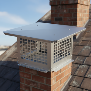 Tapa de chimenea de acero inoxidable 304 de 12 x 12 pulgadas para chimenea, cubierta de conducto de humos, diseño industrial, fácil instalación - Product Image 2