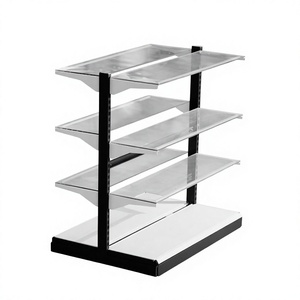 Étagères de présentation en métal et verre personnalisées ADONG A08, style moderne, revêtement poudré, pour magasins, salles d'exposition, OEM, usine au Vietnam - Product Image 1