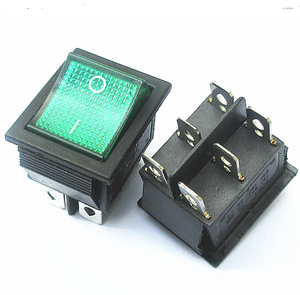 Kcd4 Schip Type Schakelaar Reset Knop Voor Tuimelpaneel 4 Voet/6 Pin 2 Versnellingen/3 Versnellingen 16a 250V Met Licht - Product Image 3