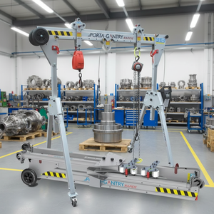 Mini-grue <span class=keywords><strong>portique</strong></span> en aluminium portable <span class=keywords><strong>de</strong></span> 0,5 tonne, 1 tonne, 2 tonnes avec roulettes, pliable - Product Image 6