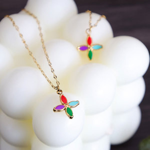 Collar de Joyería con Colgante de Diseño en Acero Inoxidable 316L, Resistente al Agua y al Deslustre, Chapado en Oro de 18k para Mujer - Product Image 3