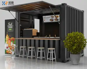 Luxury Container Bar Shop 20ft Prefab Shipping Container House For Fast Food