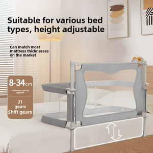 รั้วกั้นเตียงนิรภัยแบบพับได้ 3-in-1 ป้องกันการตก สำหรับเด็กแรกเกิด ประหยัดพื้นที่ ใช้ได้ทั้งห้องนั่งเล่นและห้องนอน - Product Image 6