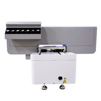 A3/A4 ukuran tahan lama Flatbed UV Inkjet Printer Format besar untuk kaca kayu PVC kulit kartu-terbuat dari logam dan plastik