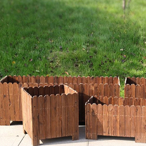 I796 Gros Antiseptique <span class=keywords><strong>Bois</strong></span> <span class=keywords><strong>Grande</strong></span> <span class=keywords><strong>Taille</strong></span> Rectangulaire Balcon Clôture Jardinière Plantes Artificielles Pot pour Décoration Extérieure - Product Image 2