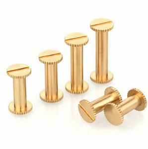 Vis de reliure à fente moletée en laiton pour hommes et femmes, vis de reliure à tête plate en laiton pour carnets de poche, rivets Chicago - Product Image 6