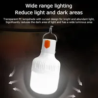 2 lampes LED rechargeables DC, portables, à fixation rapide, pour intérieur/extérieur, d'urgence, clignotantes, pour barbecue, tente, camping