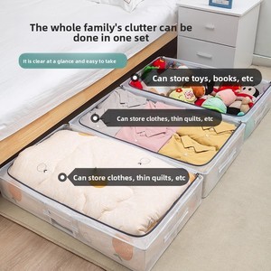 Caja de Almacenamiento Moderna para Debajo de la Cama, Organizador de Ropa y Edredones a Prueba de Humedad y Moho, Bolsa con Cierre, Ideal para Mudanzas, Hecha de Plástico - Product Image 2